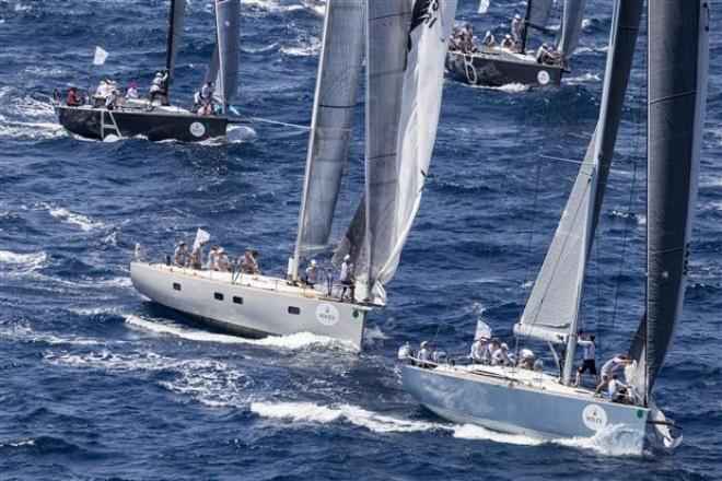 Fleet getting ready for the spinnaker hoisting - 2015 Giraglia Rolex Cup ©  Rolex / Carlo Borlenghi http://www.carloborlenghi.net